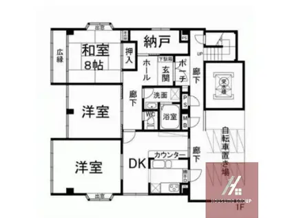 ハーペストABIKO(4LDK/1階)の間取り写真