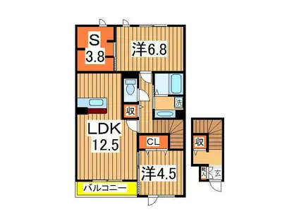 シエルツリー Ⅱ(2SLDK/2階)の間取り写真