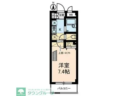 グランステージ坂戸(1K/3階)の間取り写真