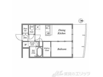 セレニテ江坂ルフレ(1DK/7階)の間取り写真