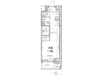 DIPS竹ノ塚駅前(1K/6階)の間取り写真