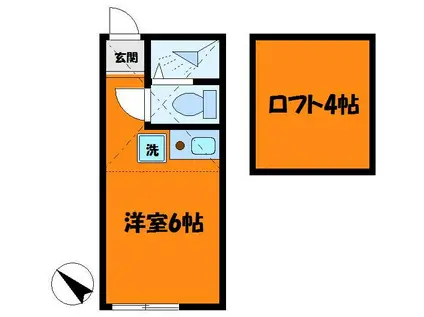サンヴィレッジ新川崎(ワンルーム/1階)の間取り写真