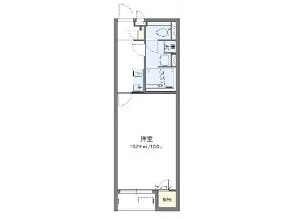 クレイノ海幸III(1K/2階)の間取り写真