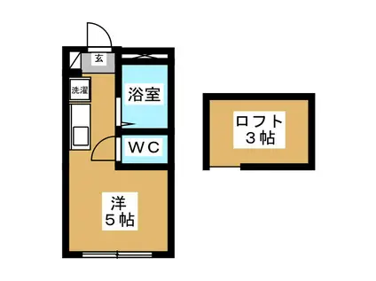 カーサ谷津町(ワンルーム/1階)の間取り写真
