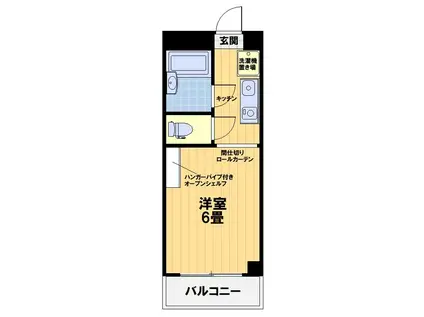 CHOEI63マシャンブルかもがわ(1K/2階)の間取り写真