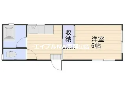 THRIVE門田6(1K/2階)の間取り写真