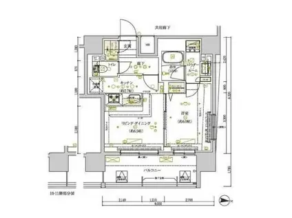 メインステージ両国II(1LDK/5階)の間取り写真