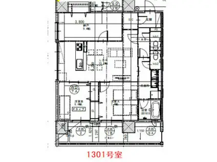 さくらHILLS ROKUBAN PLATINUM RESIDENCE(3LDK/13階)の間取り写真