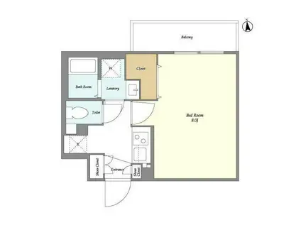 ルネサンスコート上北沢フロント(1K/1階)の間取り写真