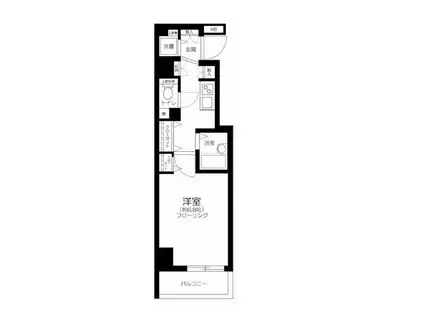 シンシアフォーディー目黒大橋(1K/2階)の間取り写真