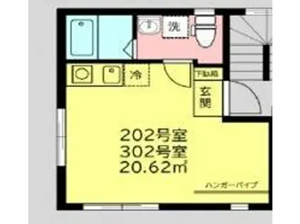 桜ヒルズ護国寺(ワンルーム/3階)の間取り写真