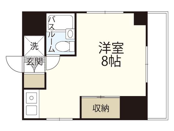 ダイアパレス舟入本町(ワンルーム/3階)の間取り写真