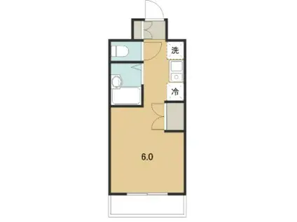 アルプ所沢(ワンルーム/13階)の間取り写真