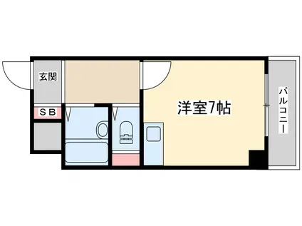 ミフネセントラルベア東三国(ワンルーム/9階)の間取り写真