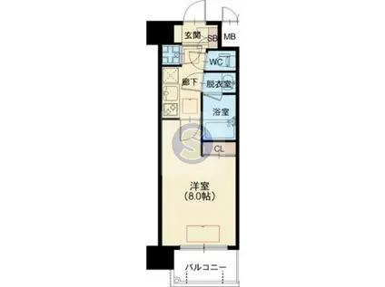 スプランディッドIII(1K/2階)の間取り写真