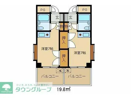 高崎MTビル(1K/5階)の間取り写真