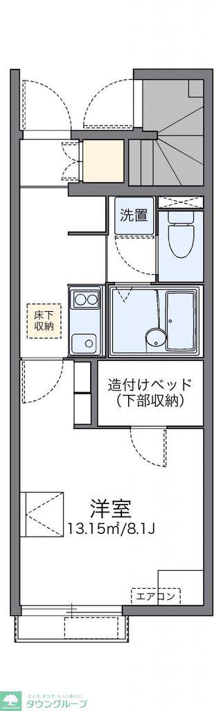 レオネクストシルフ(1K/1階)の間取り写真