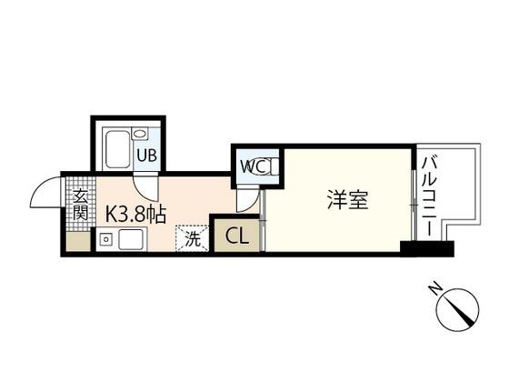 さちビル(1K/2階)の間取り写真