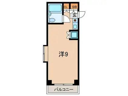 メゾンクレール(ワンルーム/2階)の間取り写真