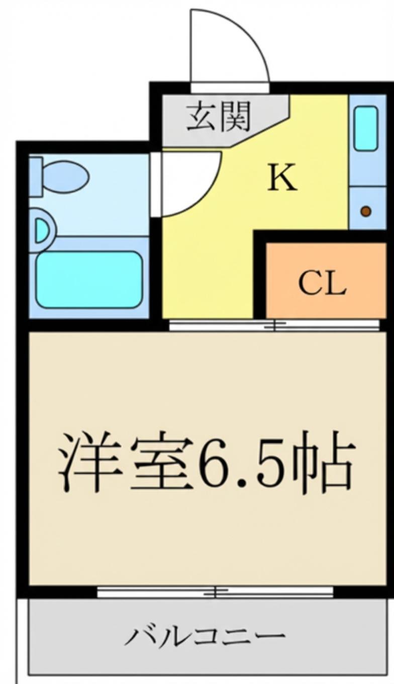 ハイツパサージュ(1K/2階)の間取り写真