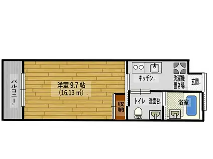 ラシュレ神沢(1DK/1階)の間取り写真