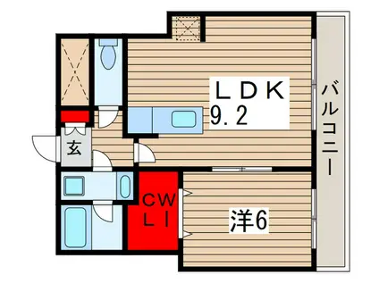 プリマベーラ(1LDK/2階)の間取り写真
