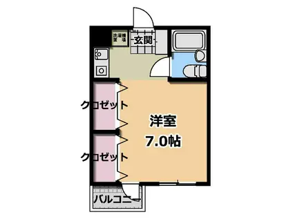 EA五反野(ワンルーム/1階)の間取り写真