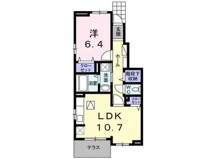 サンリット・セレノ II(1LDK/1階)の間取り写真
