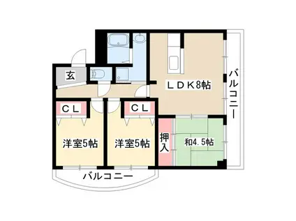 PREMIER(3LDK/4階)の間取り写真