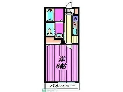 MARKDUO新狭山(1K/2階)の間取り写真