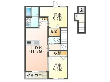 メゾン グランデ(2LDK/2階)の間取り写真