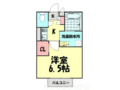 セジュールZIROZA(1K/1階)の間取り写真