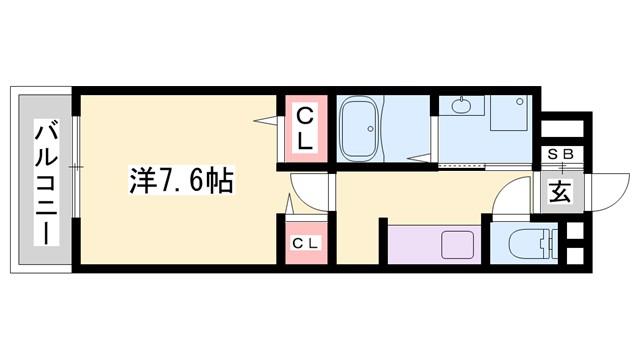 ドルチェ細江(1K/3階)の間取り写真