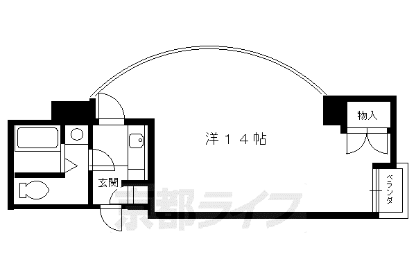 BLDG清水坂(1K/4階)の間取り写真