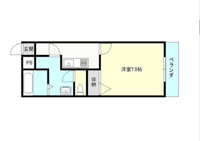 BRIGHTON BIRTH 8(1K/2階)の間取り写真