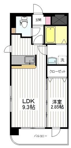 アルファプライム小松島(1LDK/1階)の間取り写真