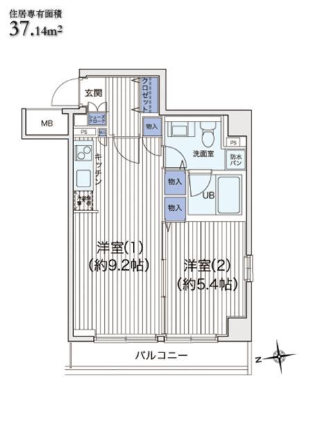 ライブコート大鳥居(1LDK/3階)の間取り写真