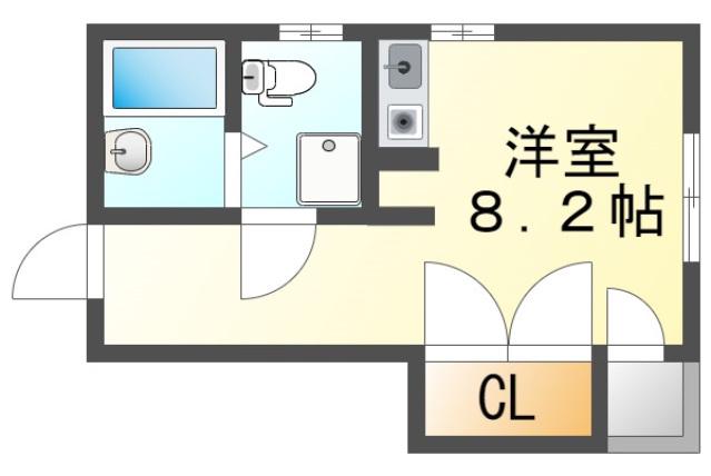 豊津信栄ビル(ワンルーム/3階)の間取り写真