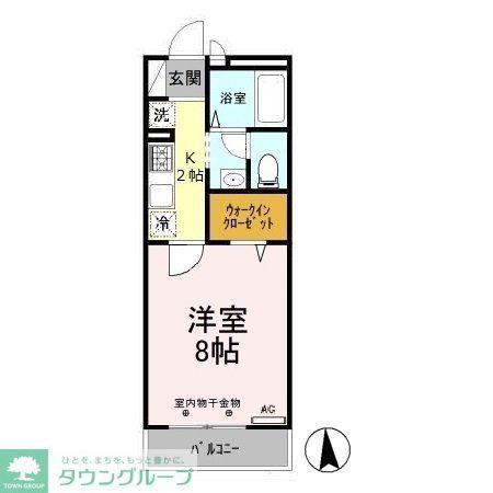 レジデンス北山(1K/1階)の間取り写真