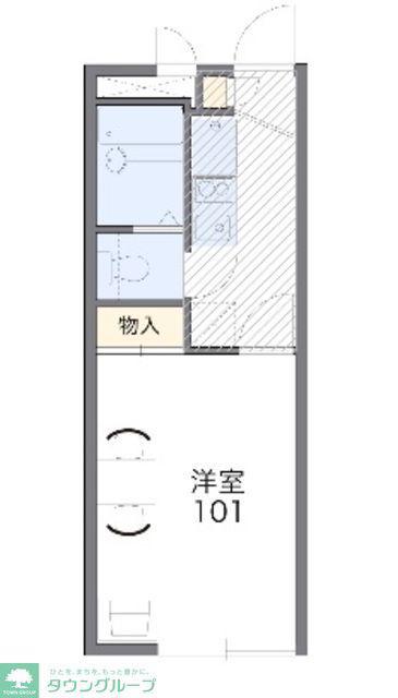 レオパレス楠(1K/2階)の間取り写真