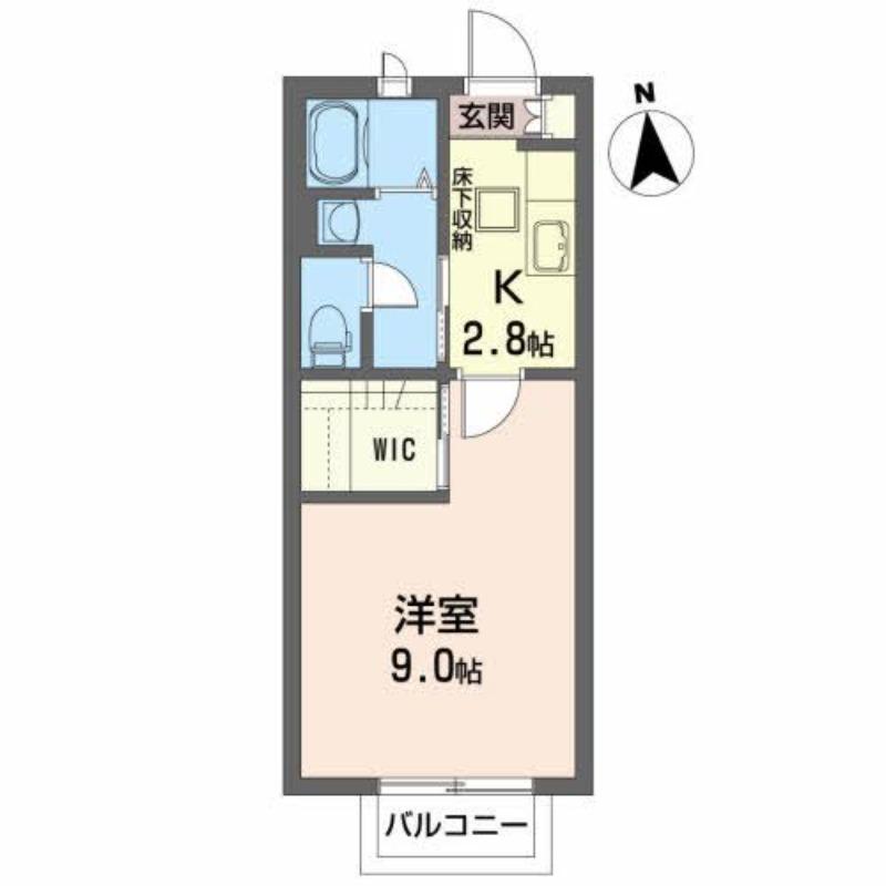 レトウワールII(1K/1階)の間取り写真