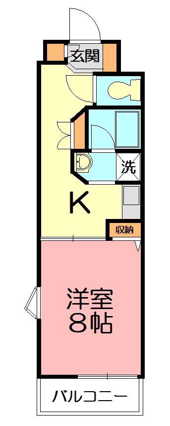 アクエリアリゾート(1K/5階)の間取り写真