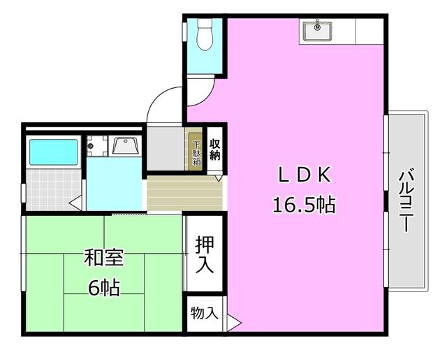 DOFAMILY(1LDK/2階)の間取り写真