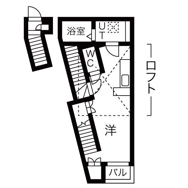 伊都TERRACE(ワンルーム/2階)の間取り写真