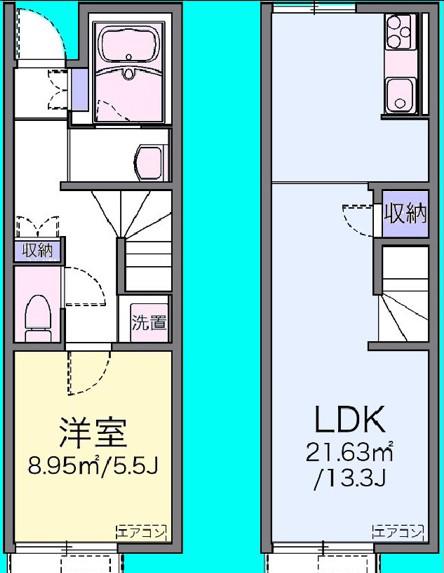 ラ ポール(1LDK/1階)の間取り写真