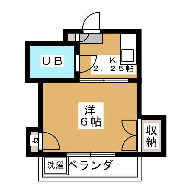コーポ石原(1K/3階)の間取り写真