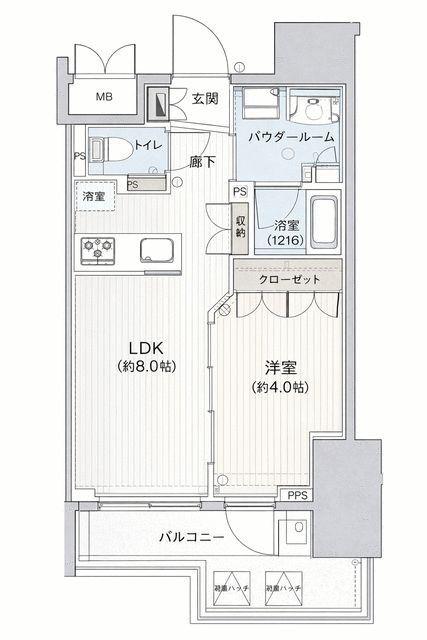インプレストコア四谷坂町(1LDK/9階)の間取り写真