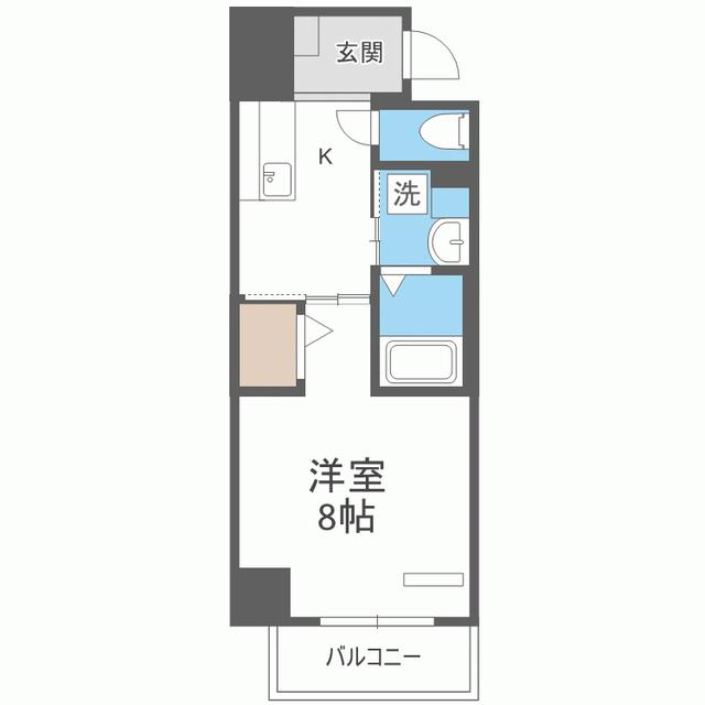 セラヴィ箱崎(1K/7階)の間取り写真