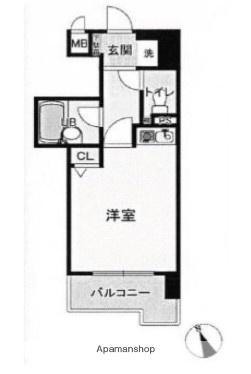 ライオンズマンション六本松第3(ワンルーム/6階)の間取り写真