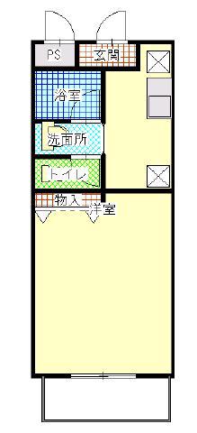 みゆき一番館(1K/1階)の間取り写真